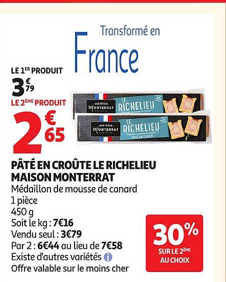 PÂTÉ EN CROÛTE LE RICHELIEU MAISON MONTERRAT
