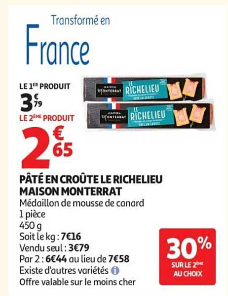 PÂTÉ EN CROÛTE LE RICHELIEU MAISON MONTERRAT