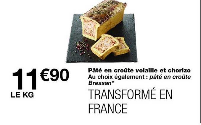 Pâté en croûte volaille et chorizo