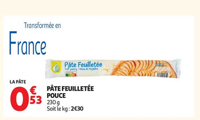 PÂTE FEUILLETÉE POUCE