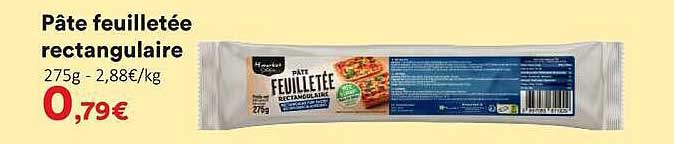 Pâte feuilletée rectangulaire