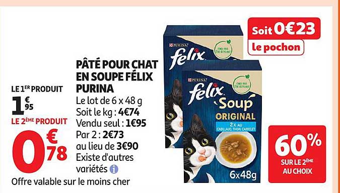 PÂTÉ POUR CHAT EN SOUPE FÉLIX PURINA