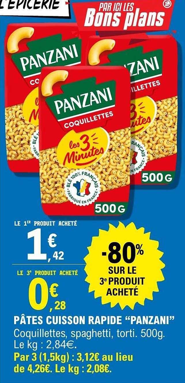 PÂTES CUISSON RAPIDE “PANZANI”