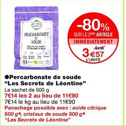 Percarbonate de soude “Les Secrets de Léontine”