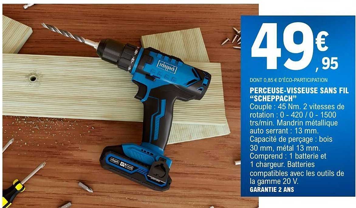 PERCEUSE-VISSEUSE SANS FIL "SCHEPPACH"