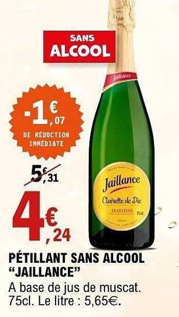 PÉTILLANT SANS ALCOOL “JAILLANCE”