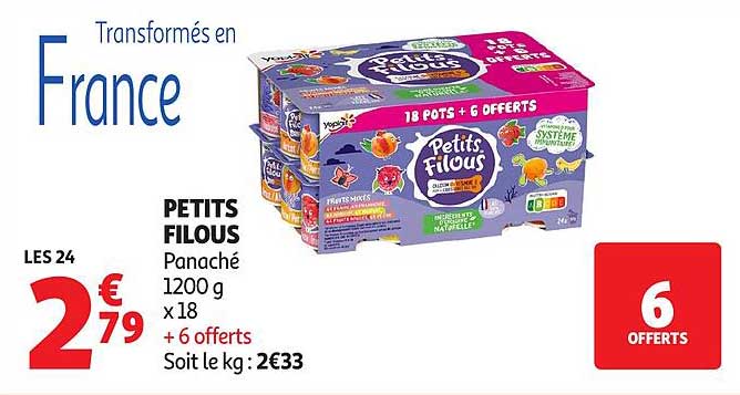 PETITS FILOUS Panaché 1200 g x18 + 6 offerts
