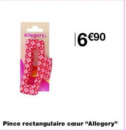 Pince rectangulaire cœur “Allegory”