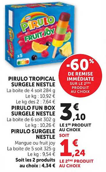 PIRULO TROPICAL SURGELE NESTLE