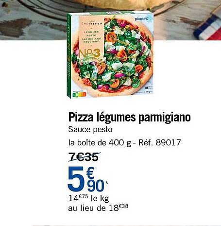 Pizza légumes parmigiano