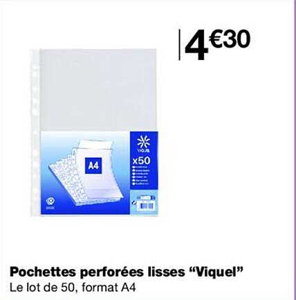 Pochettes perforées lisses “Viquel”