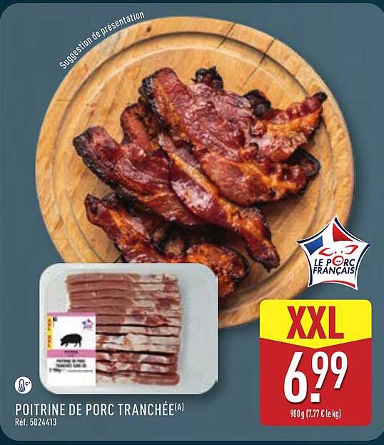 POITRINE DE PORC TRANCHÉE(A)