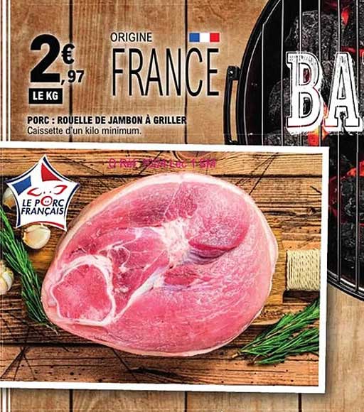 PORC : ROUELLE DE JAMBON À GRILLER