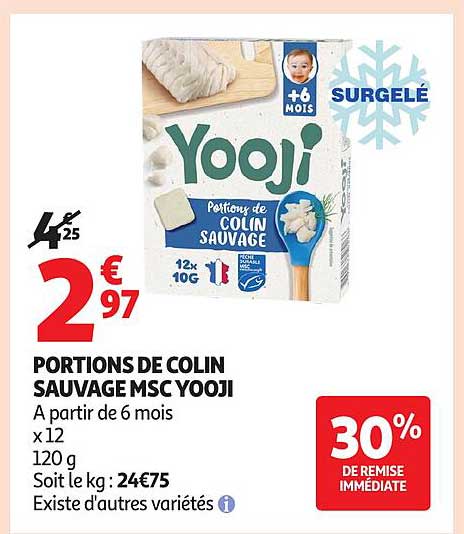 PORTIONS DE COLIN SAUVAGE MSC YOOJI