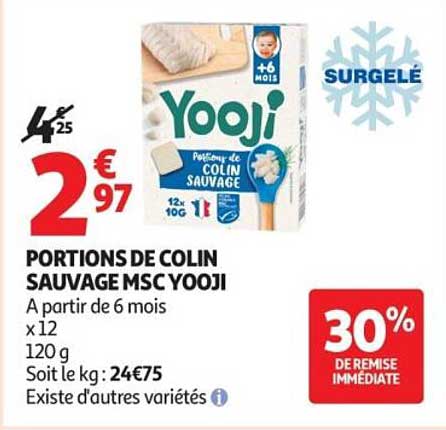 PORTIONS DE COLIN SAUVAGE MSC YOOJI