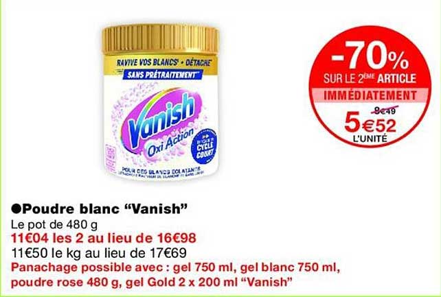 Poudre blanc “Vanish”
