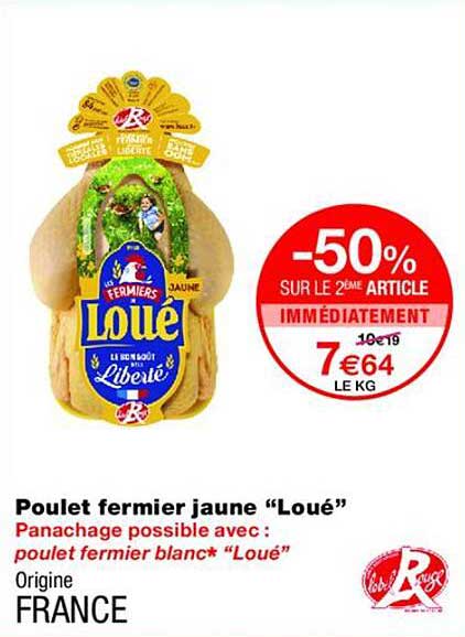 Poulet fermier jaune “Loué”