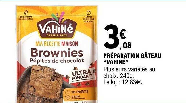 PRÉPARATION GÂTEAU “VAHINÉ”