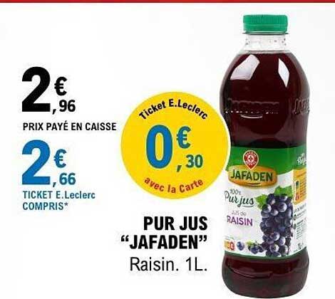PUR JUS "JAFADEN" Raisin. 1L.