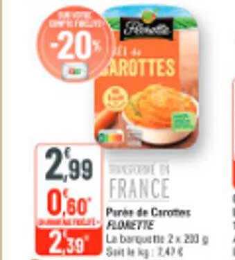 Purée de Carottes FLORETTE