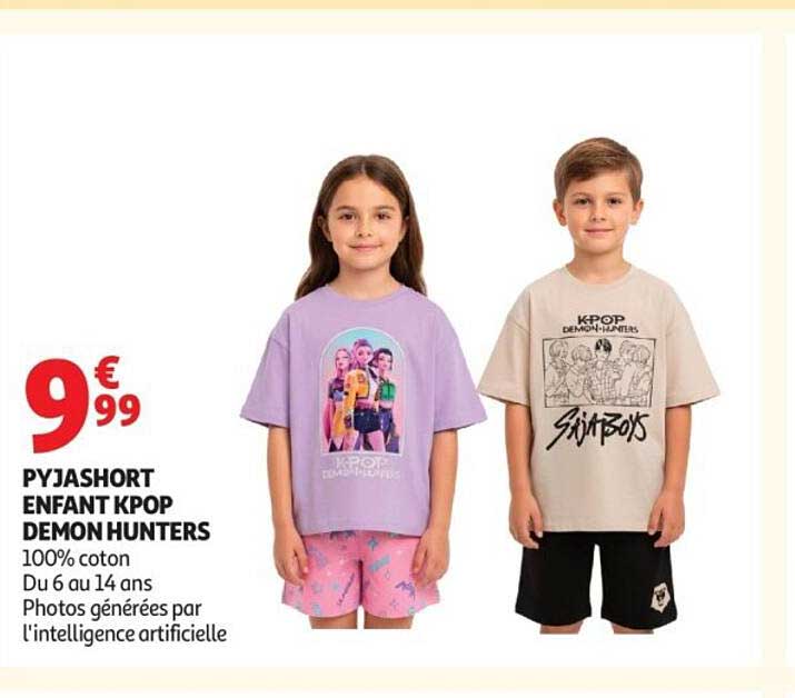 PYJASHORT ENFANT KPOP DEMON HUNTERS