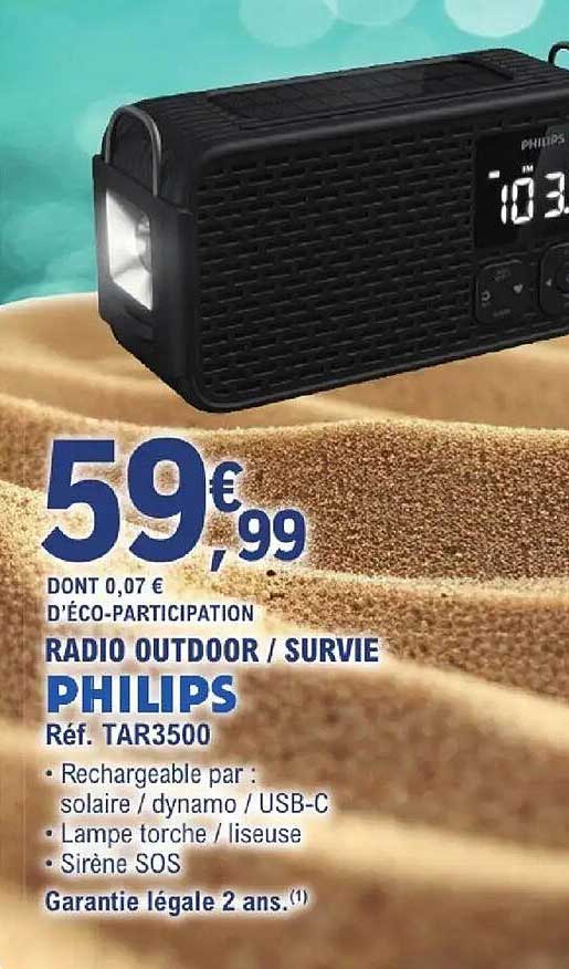 RADIO OUTDOOR / SURVIE PHILIPS Réf. TAR3500