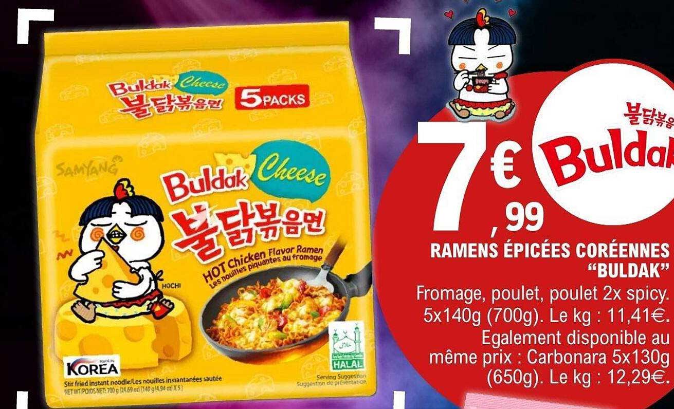 RAMENS ÉPICÉES CORÉENNES “BULDAK”