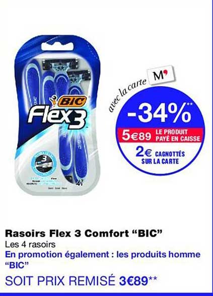 Rasoirs Flex 3 Comfort “BIC”