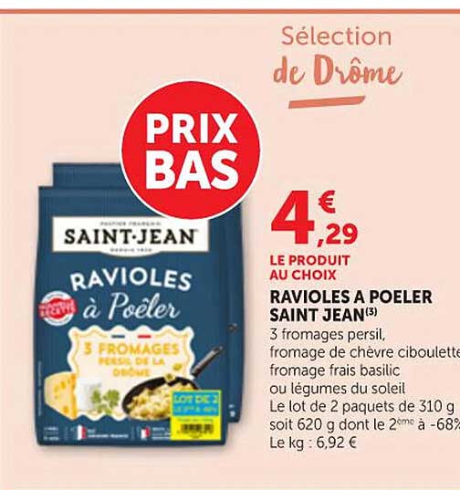 RAVIOLES A POELER SAINT JEAN