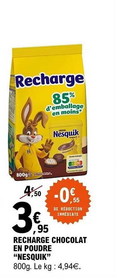 RECHARGE CHOCOLAT EN POUDRE “NESQUIK”