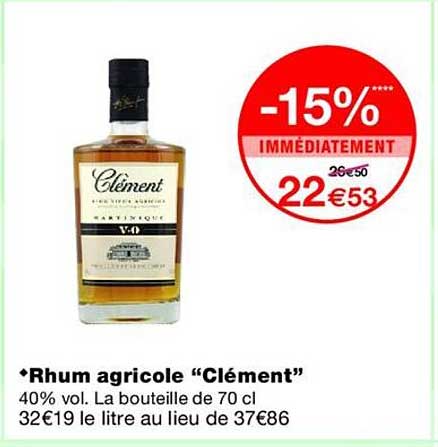 Rhum agricole “Clément”