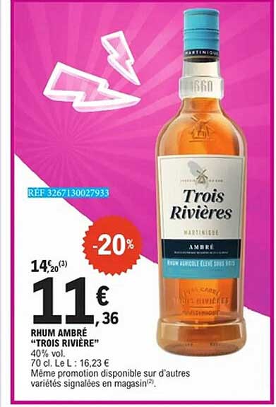 Rhum ambré "Trois Rivière"
