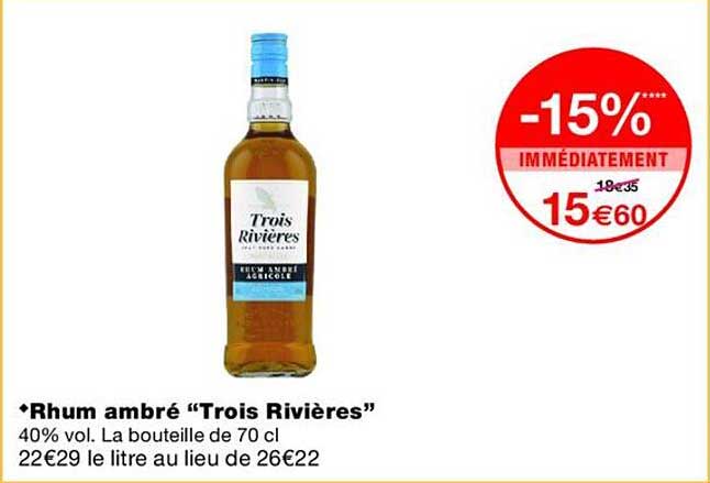 Rhum ambré “Trois Rivières”