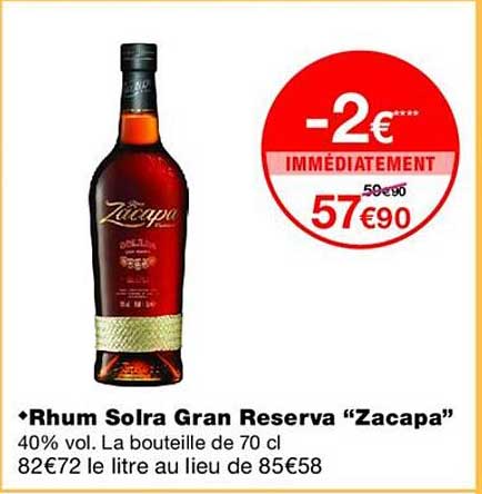 Rhum Solra Gran Reserva “Zacapa”