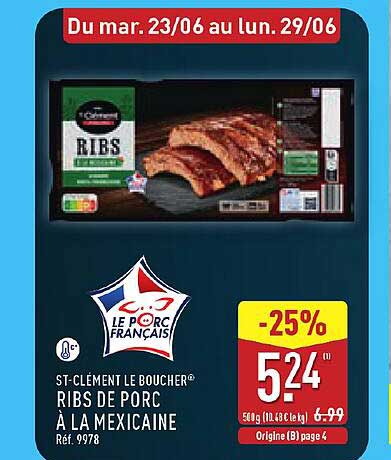 RIBS DE PORC À LA MEXICAINE