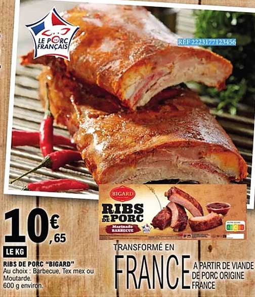 Ribs de porc "BIGARD"