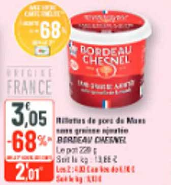Rillette de porc de Mans aux graines de lin BARBEAU CHEVIGNÉ