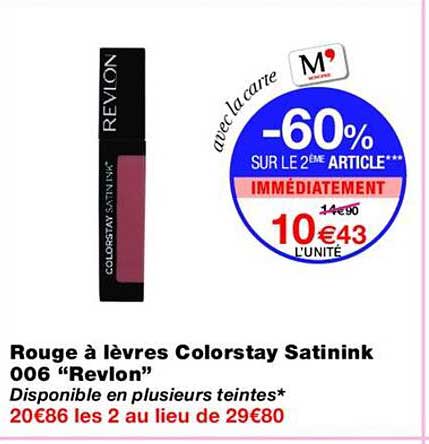 Rouge à lèvres Colorstay Satinink 006 “Revlon”