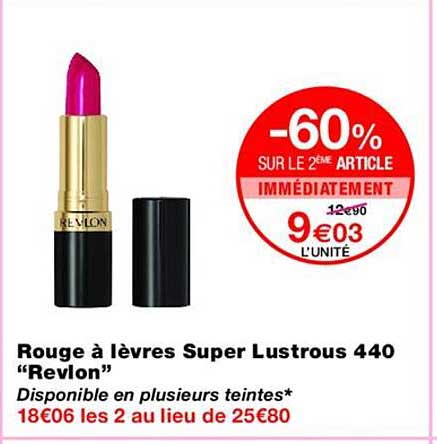Rouge à lèvres Super Lustrous 440 “Revlon”