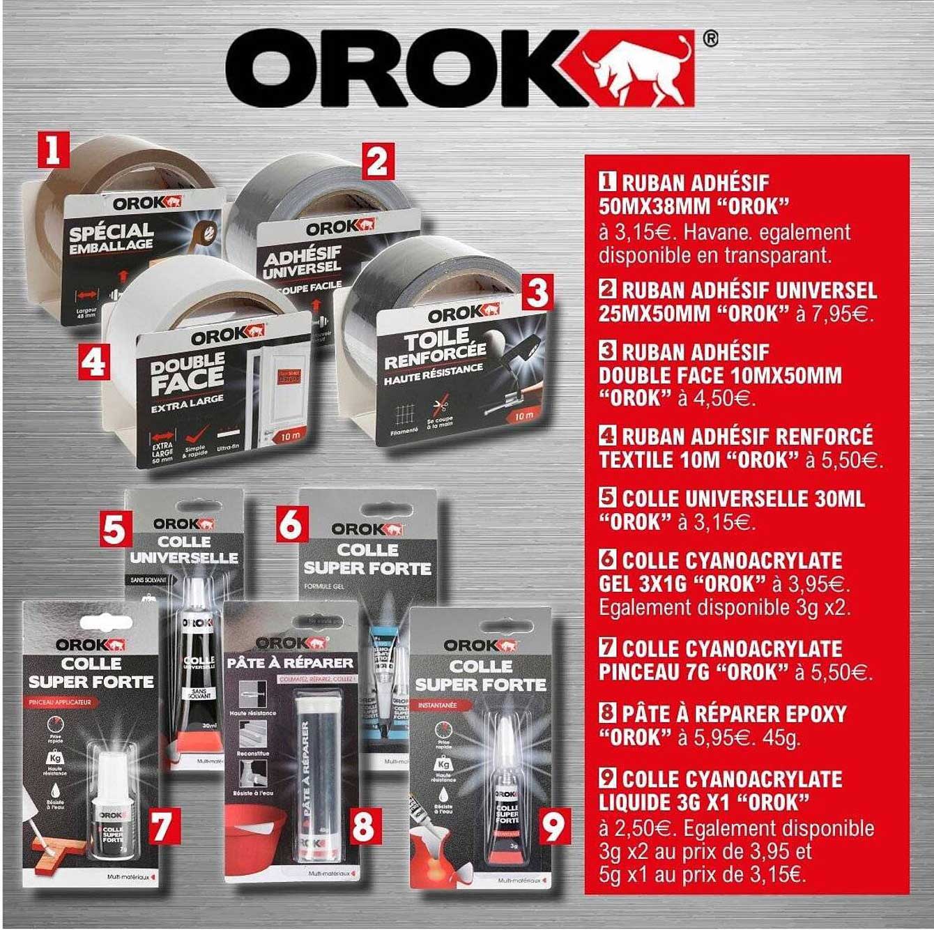 RUBAN ADHÉSIF 50MX38MM “OROK”