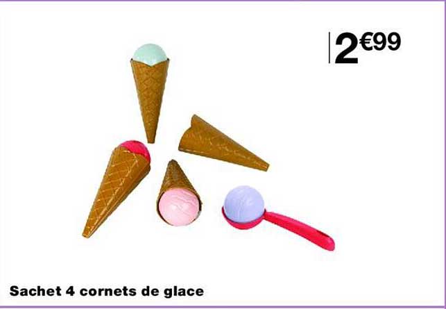 Sachet 4 cornets de glace