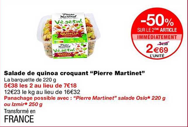 Salade de quinoa croquant “Pierre Martinet”