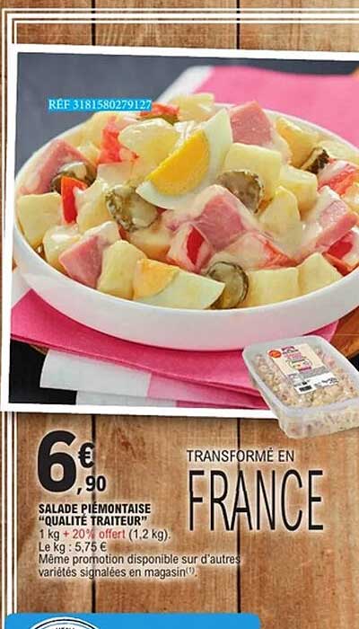 SALADE PIÉMONTAISE "QUALITÉ TRAITEUR"