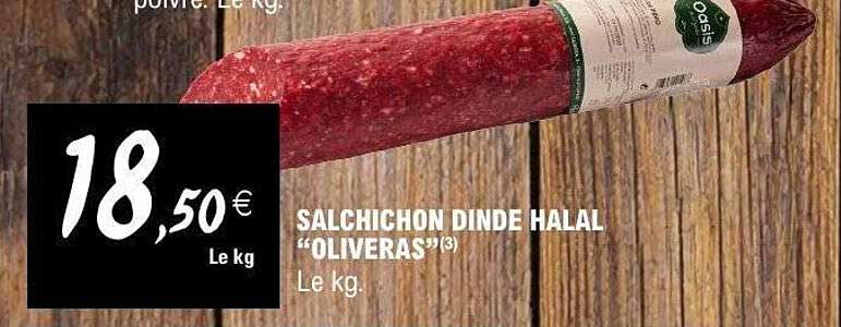 SALCHICHON DINDE HALAL “OLIVERAS”/3)