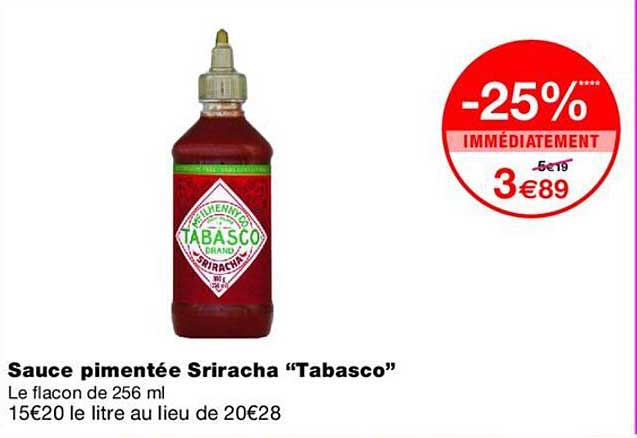 Sauce pimentée Sriracha “Tabasco”