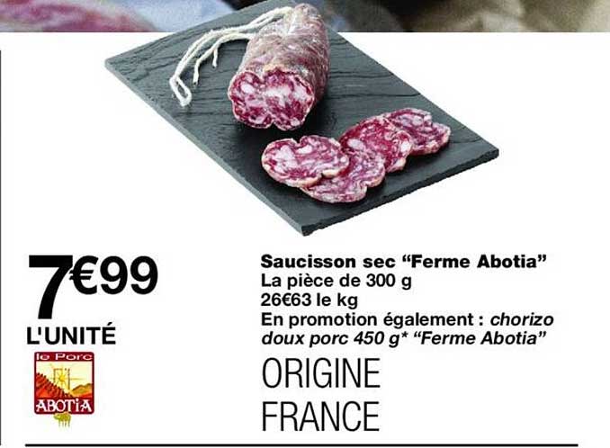 Saucisson sec “Ferme Abotia”