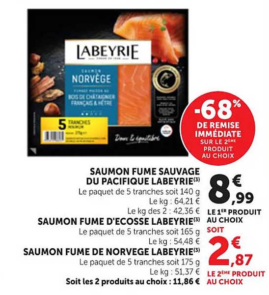 SAUMON FUMÉ SAUVAGE DU PACIFIQUE LABEYRIE