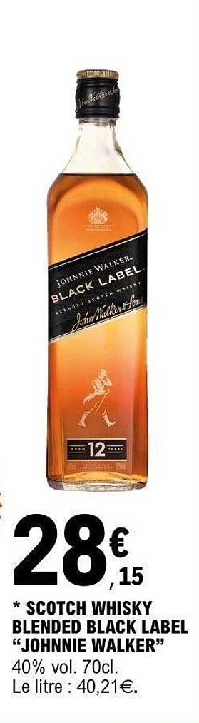 SCOTCH WHISKY BLENDED BLACK LABEL “JOHNNIE WALKER”