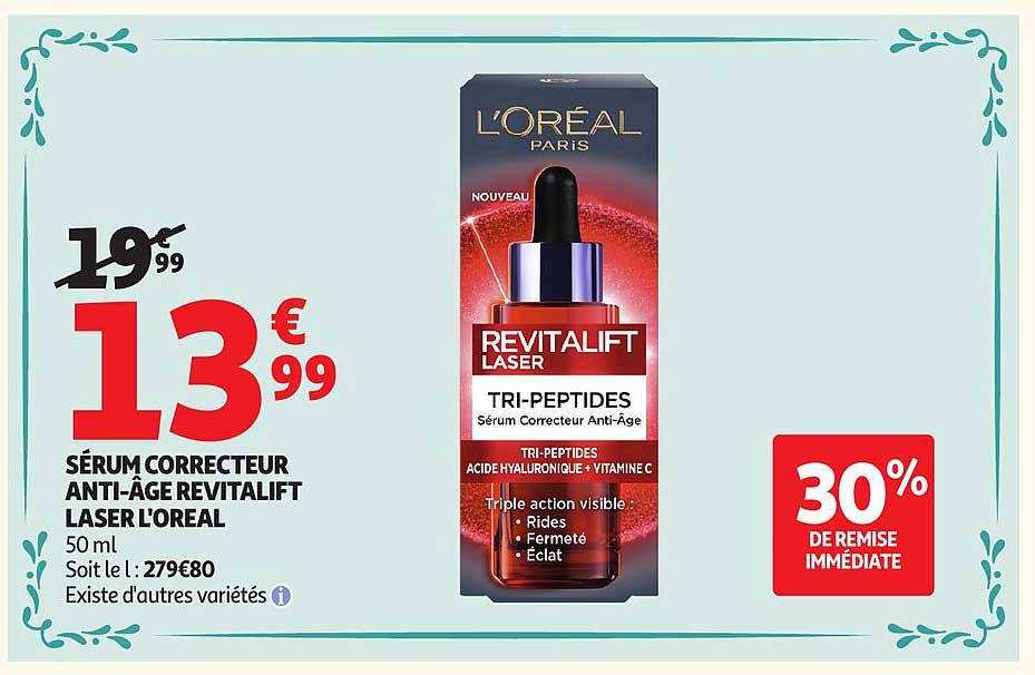 SÉRUM CORRECTEUR ANTI-ÂGE REVITALIFT LASER L'OREAL