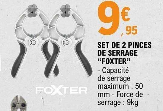 SET DE 2 PINCES DE SERRAGE “FOXTER”